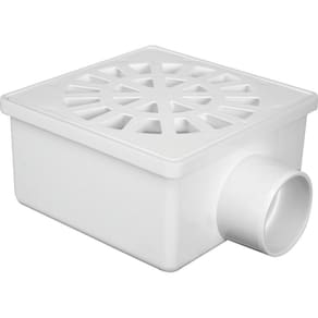 Ralo Sifonado Quadrado Número 43 100x52x40 Branco Emb. c/ 20 Un. - Krona
