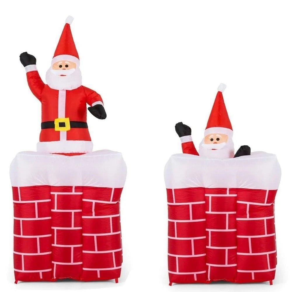 Papai Noel Natal Eletrico Sobe Desce Natalino Inflavel Chamine Animado Decoraçao Evento Festa