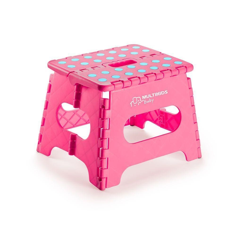 Banquinho Multiuso Dobrável Rosa Multikids Baby