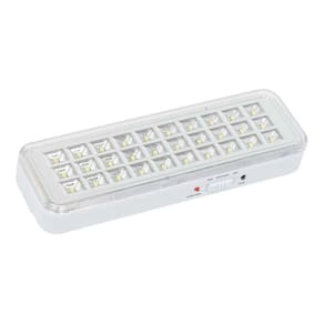 Luminária de Emergência recarregavel com 30 Leds corredor lampada bateria saida Bivolt