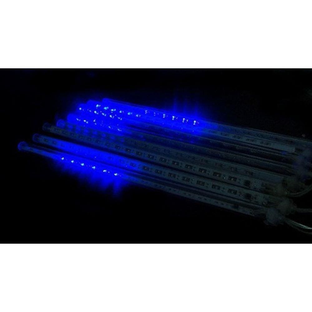 Cascata Tipo Gelo Chuva Pisca Queda 8 Tubos 144 Led Azul (JA-81111)