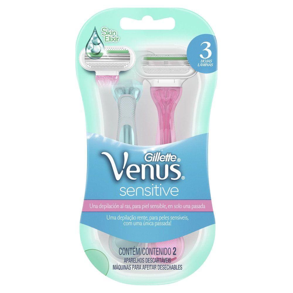 Aparelho de Depilação Gillette Venus Sensitive Descartável 2 Unidades