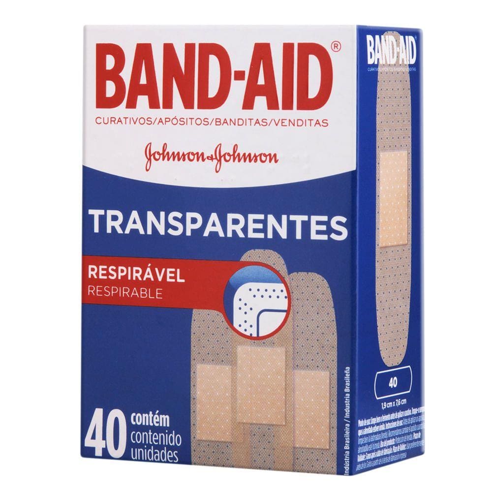 Curativos Band Aid Transparentes 40 Unidades