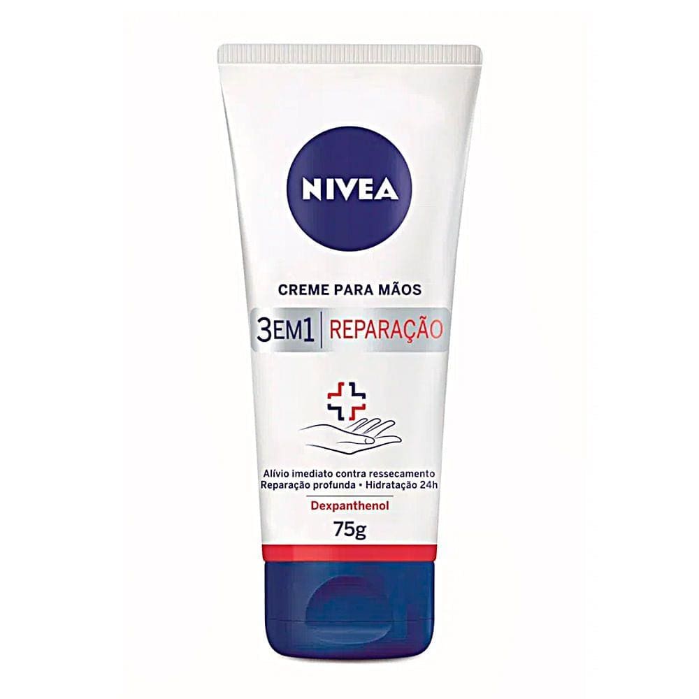 Creme para Mãos Nivea 3 em 1 Reparação 75g