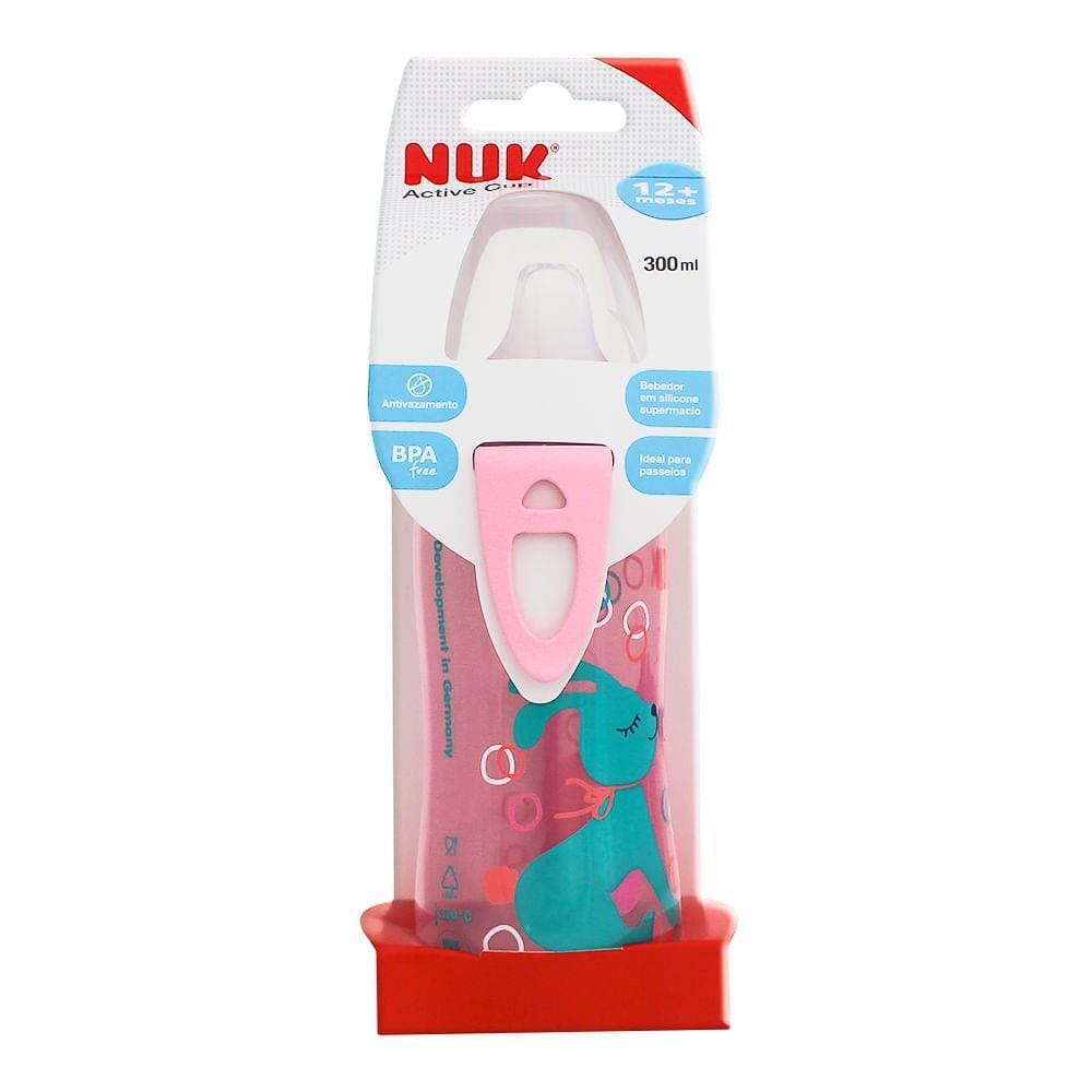 Copo Antivazamento Nuk Active Cup 12+ Meses Girls Cores e Desenhos Sortidos 300ml
