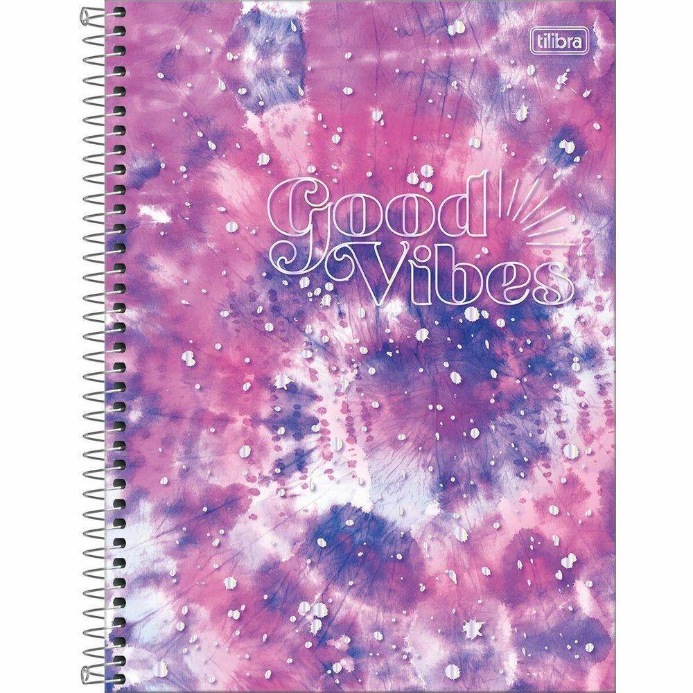 Caderno 10X1 Capa Dura 2021 Good Vibes 160Fls - 04 Unidades