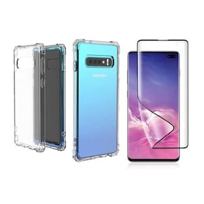 Capinha Antichoque e Película Gel 5D Samsung S10+ Plus