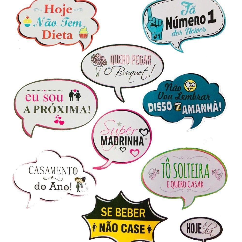Kit Plaquinhas Divertidas para Casamento - 10 unidades