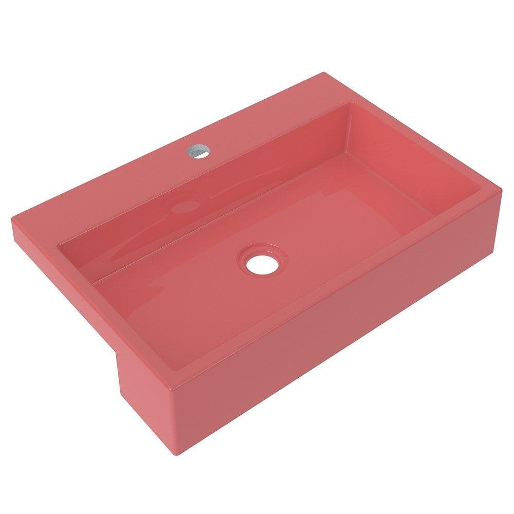 Cuba Pia Semi Encaixe para Banheiro Retangular 54cm XRT C08 Rosa - Mpozenato