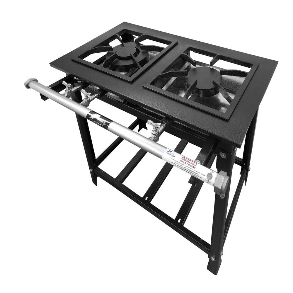 Fogão 2 Bocas Fundiferro Industrial Preto - Ff100
