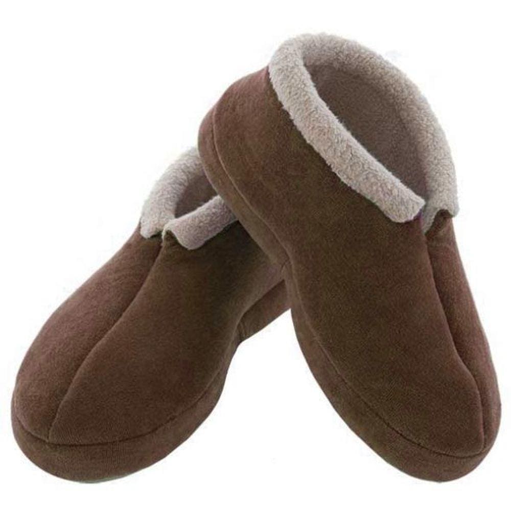 Pantufa Bota Feminina em Plush com Unifloc Puff Marinho