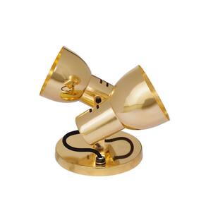 Spot bocal largo de sobrepor para 2 lâmpadas 60W - Dourado