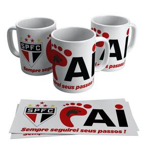 Caneca São Paulo Pai Sempre Seguirei Seus Passos Presente