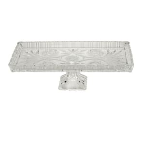 Travessa Com Pé De Cristal De Chumbo Dragon 34 X 15 X 10,5