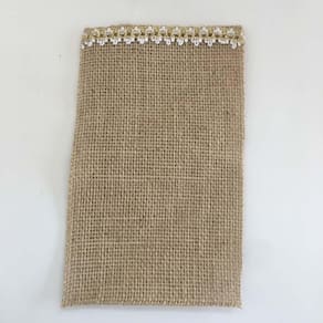 SACOS DE JUTA COM GALÃO OURO 0,11 x 0,20 m C/ 5 PEÇAS