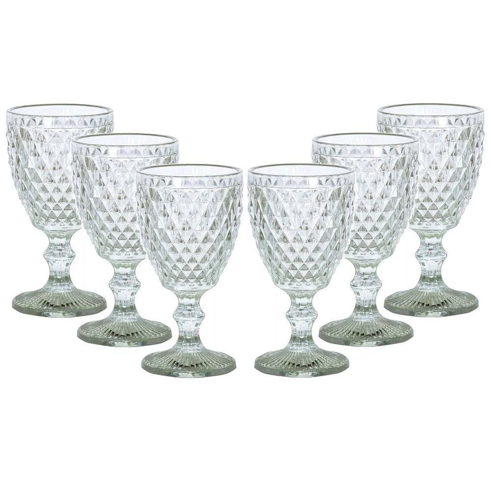 Conjunto 06 Taças Para Vinho 240 Ml Clear Verre Mimostyle