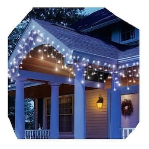 Pisca-Pisca Cascata 200 Lâmpadas LED Branco 127v 60hz Botão Ajuste Decoração Natalina Festa Natal