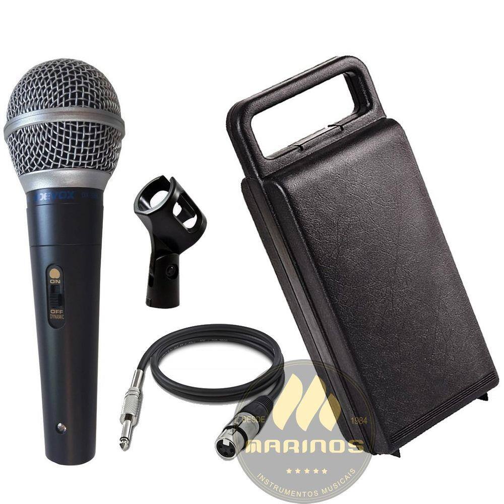 Microfone DEVOX Com Fio DX58S Chave e Maleta