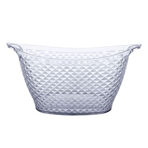 Balde Para Gelo Oval Acrílico Cristal 18 Litros Paramount