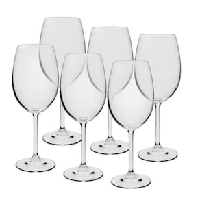 Jogo Com 6 Taças De Cristal Para Vinho Tinto