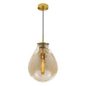 Pendente Caju Cúpula Vidro 30cm Bella + Lâmpada T30 110V St1882