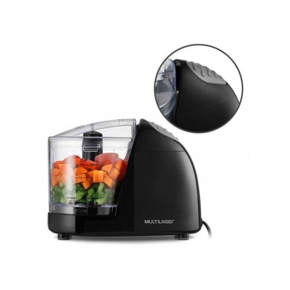 Mini Processador Multilaser 350Ml 100W Lâminas Em Inox Preto Ce076 127V