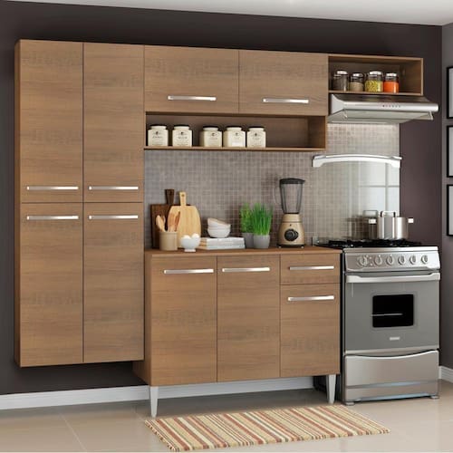 Cozinha Completa Emilly Fit com Armário, Balcão e Paneleiro Suspenso é boa?