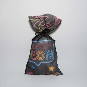 SACO PARA LEMBRANCINHA ESTAMPADO NEON 0,13X 0,25 m