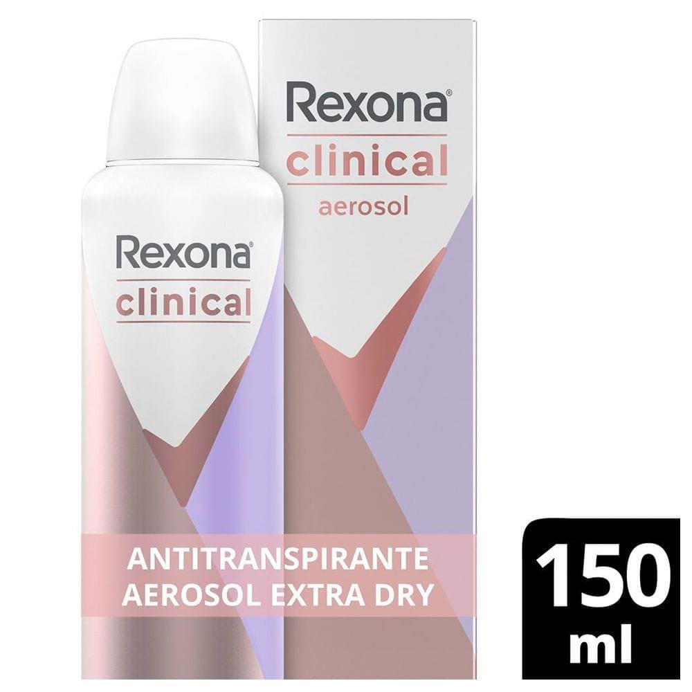 Antitranspirante Aerosol Rexona Clinical Extra Dry 150ml