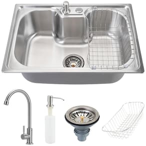 Cuba Para Cozinha Pia Inox Com Acessórios Carajás E Torneira Para Cozinha Aporé Pingoo.casa