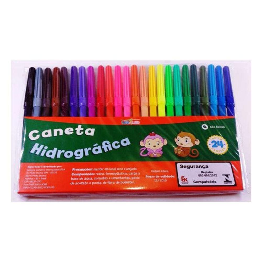 Caneta Hidrográfica 24 Cores Leo e Leo