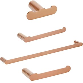 Acessórios Para Banheiro 4 Peças Vila Nova Pingoo.casa - Dourado Rose