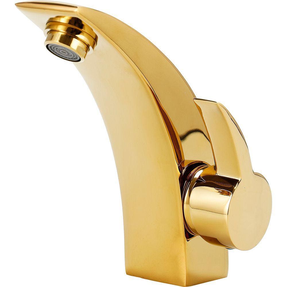 Torneira Para Banheiro Misturador Monocomando Baixa Meriti Pingoo.casa - Dourado