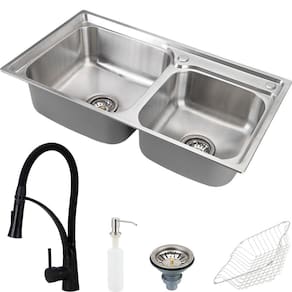Cuba Para Cozinha Pia Dupla Com Acessórios Ticunas E Torneira Monocomando Gourmet Solimões Matt Pingoo.casa