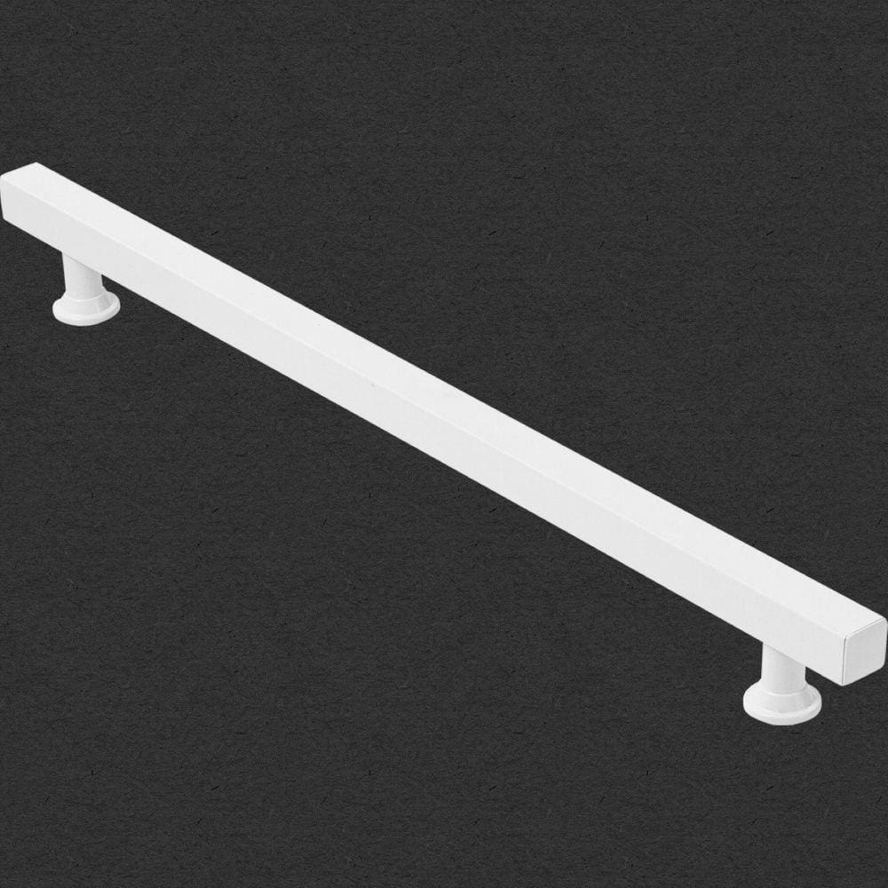 Puxador Quadrado Branco Para Porta 40cm - 1 Lado Só
