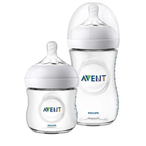 Kit 2 Mamadeiras Avent Petala Anticólica 125/260 0m A 1m+ Transparente