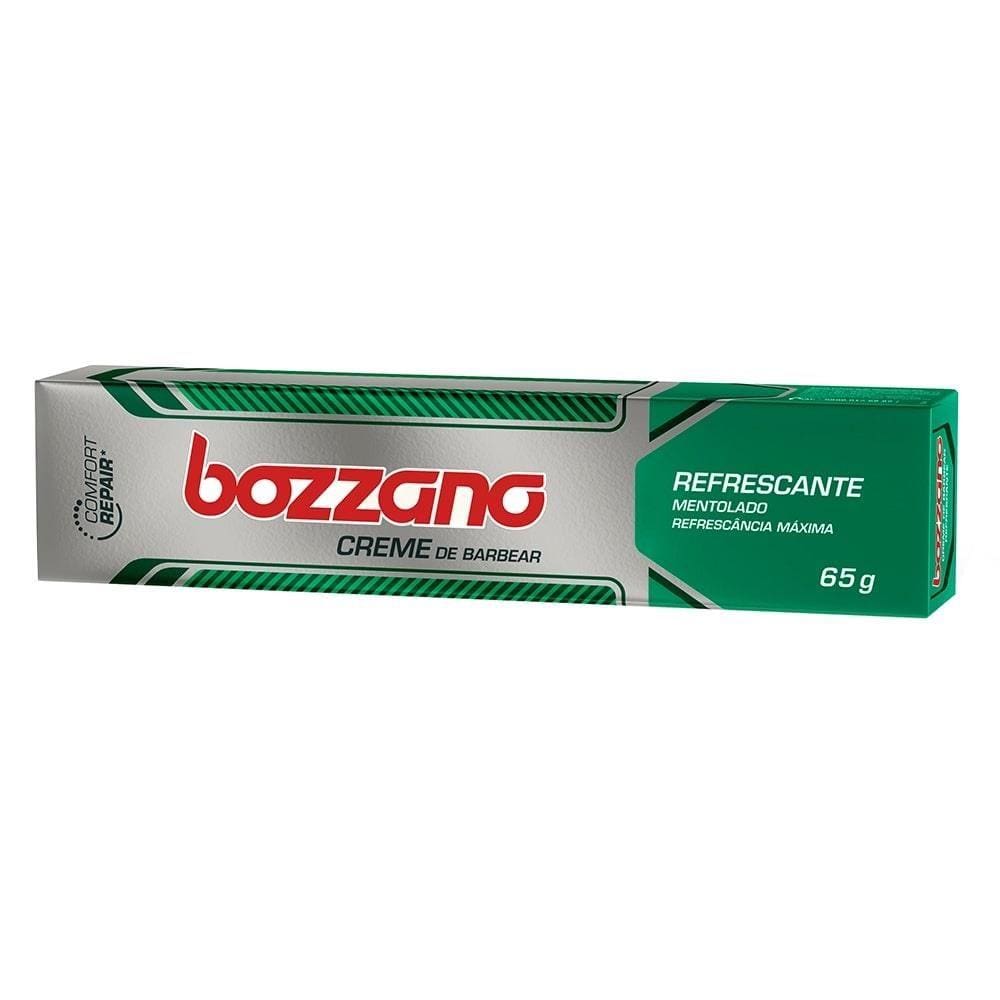 Creme Barbear Bozzano Mentolado 65g - Embalagem c/ 6 unidades