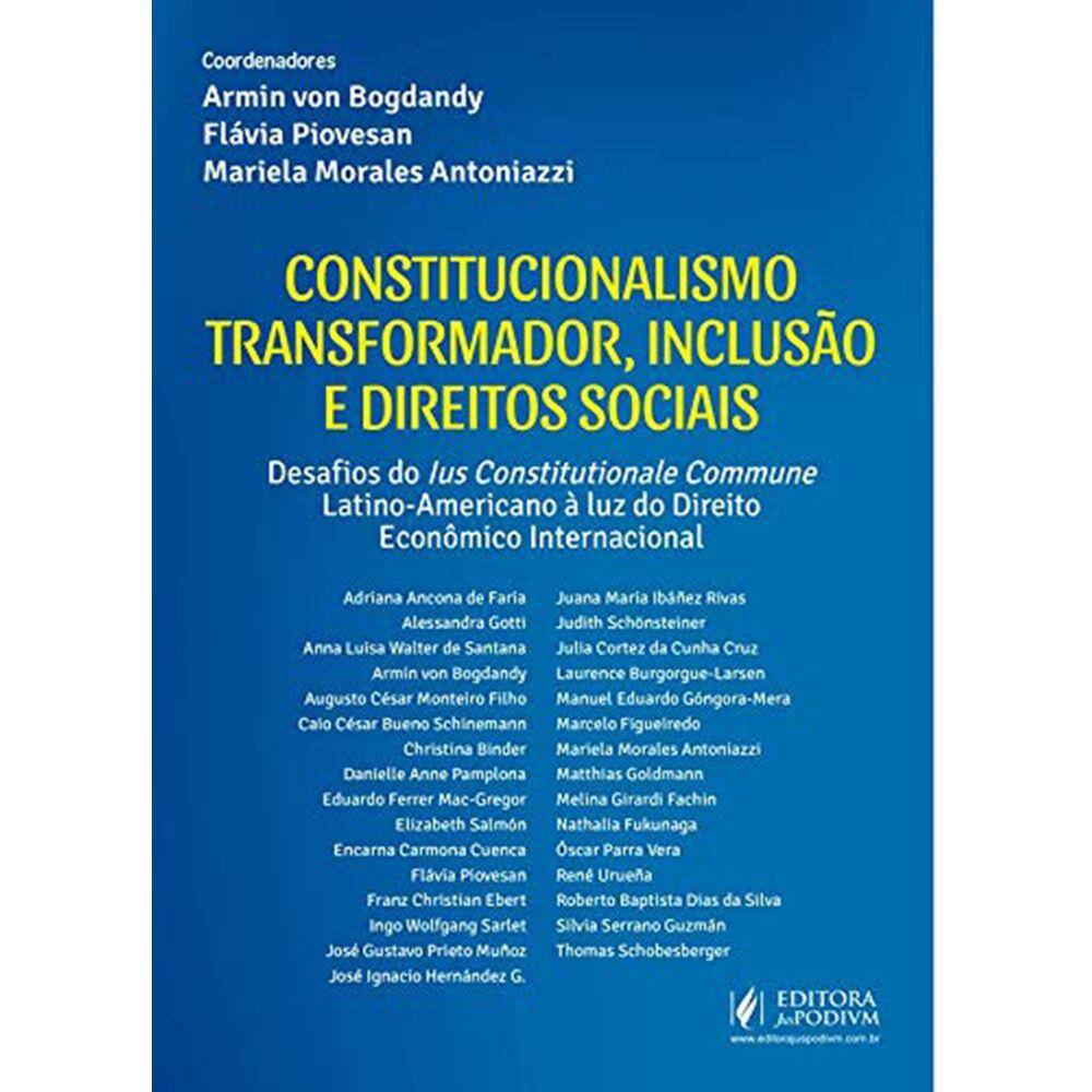 Livro - Constitucionalismo Transformador, Inclusão E Direitos Sociais ...