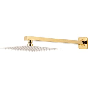 Ducha Chuveiro Inox 20cm Com Braço 40cm Mundaú Pingoo.casa - Dourado