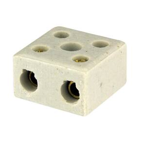Conector de Porcelana Foxlux 16mm Bipolar Embalagem com 50 Unidades