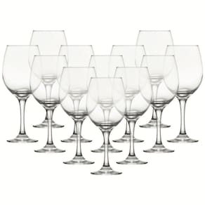 Conjunto De Taças De Vidro Para Vinho/ Água 385 Ml 12 Peças