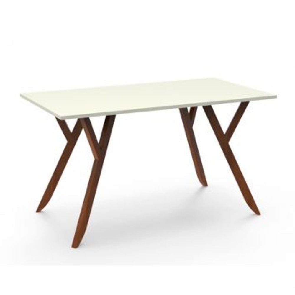 Mesa de Escritório Ipiranga Off White e Mel