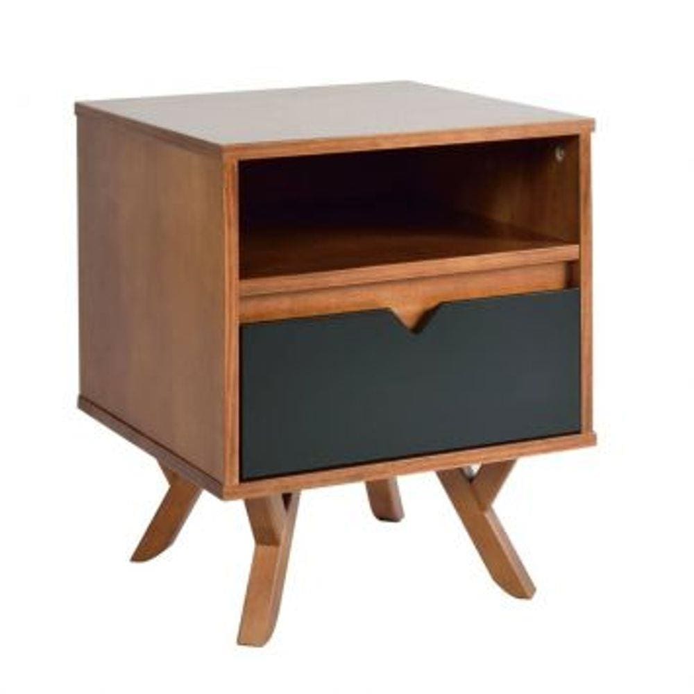 Mesa de Cabeceira Ipiranga 1 GV Mel e Preta