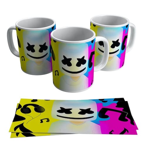 Caneca Dj Marshmello Desenho Música Mellogang | Casas Bahia