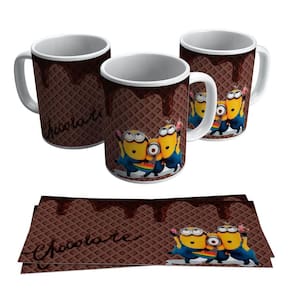 Caneca Minnions Páscoa Chocolate Presente Criança