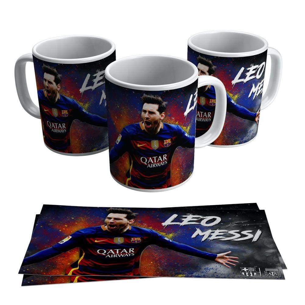 Caneca Lionel Messi Camisa 10 do Barcelona Argentina Futebol