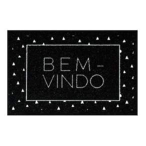 Tapete Capacho Bem-Vindo Triângulos 60X40 Apartamento Casa