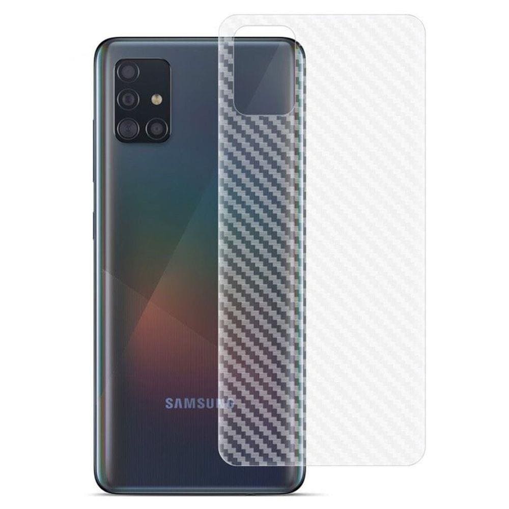 Película Traseira Adesivo Skin Fibra Carbono Samsung A71