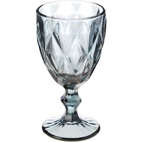 Jogo 6 Taças Vidro Diamond 325ml - Fume