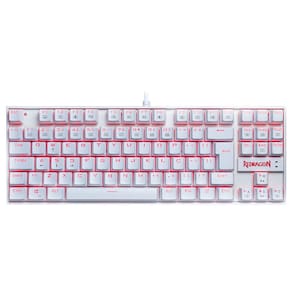Teclado Mecânico Gamer Redragon Kumara Branco Switch Outemu Blue LED Vermelho ABNT2 K552W-2 (BLUE)